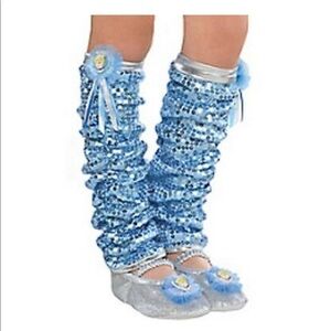 Cinderella LEG WARMERS Blue GIRLS NEW